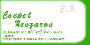 csepel meszaros business card